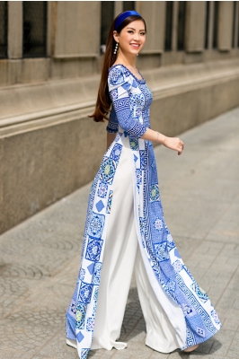 Thanh Thanh Tú, Diễm Trang khoe sắc với áo dài cách tân